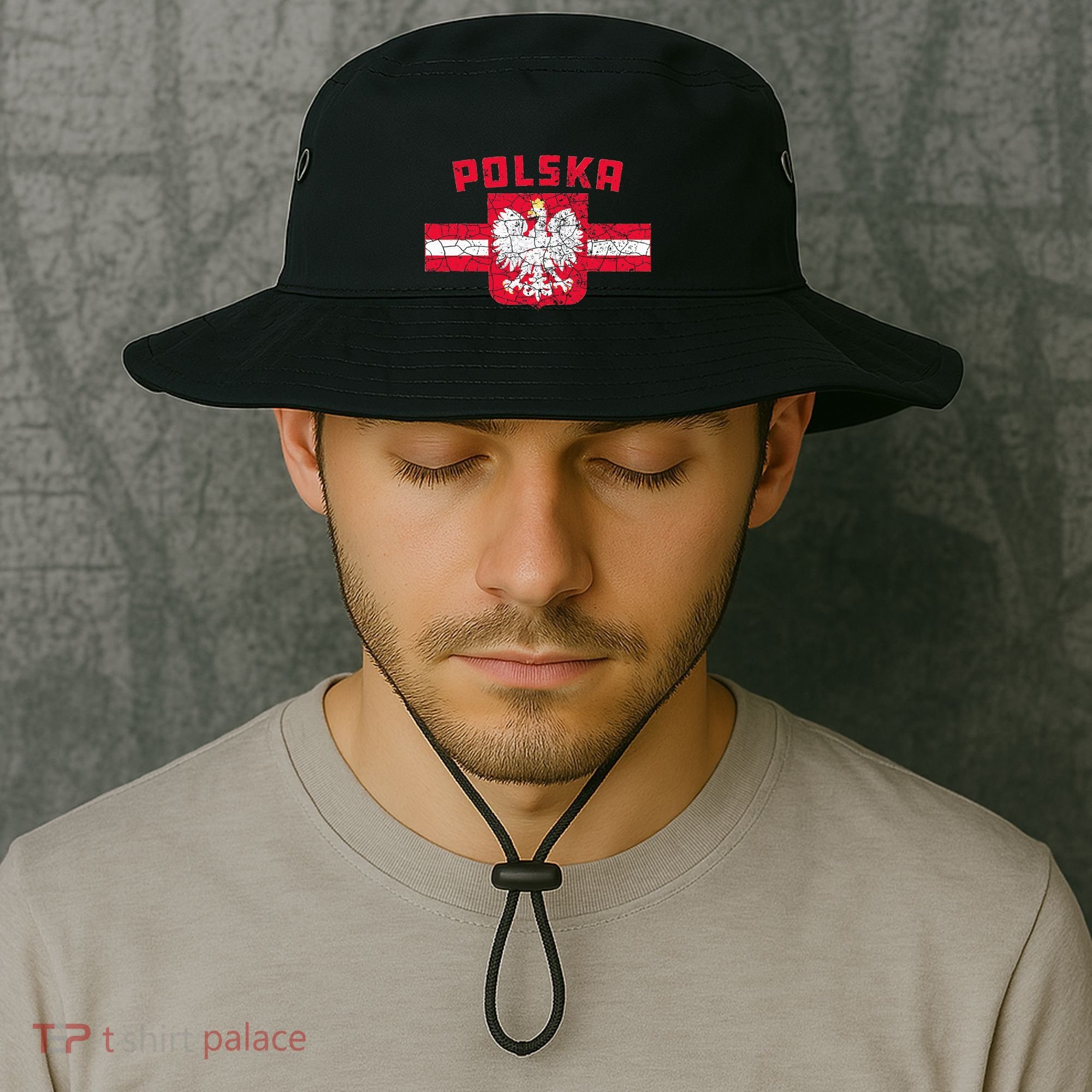 Polska Poland Flag Polish White Eagle Bucket Hat