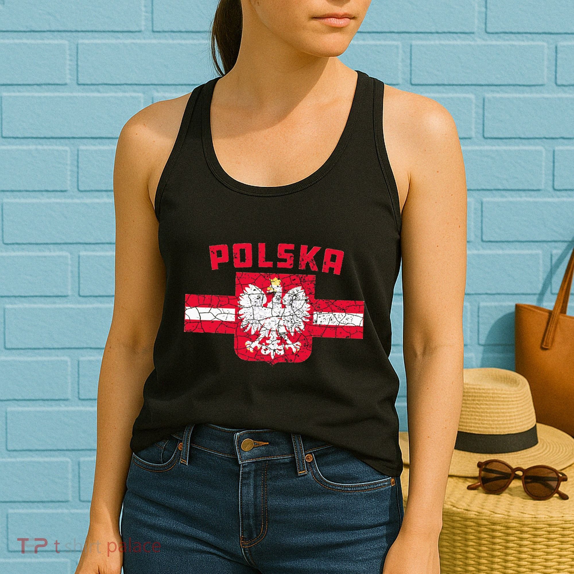 Polska Poland Flag Polish White Eagle Women's Tank Top