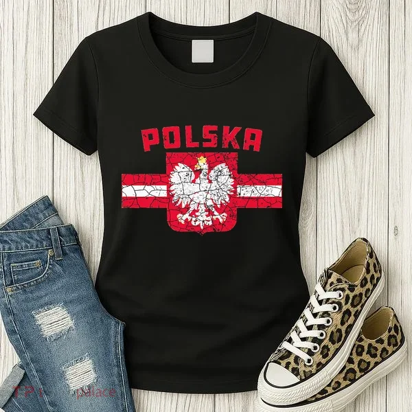 Polska Poland Flag Polish White Eagle Women's T-Shirt
