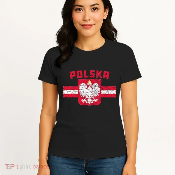 Polska Poland Flag Polish White Eagle Women's T-Shirt