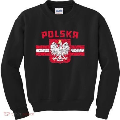Polska Poland Flag Polish White Eagle Kids Sweatshirt