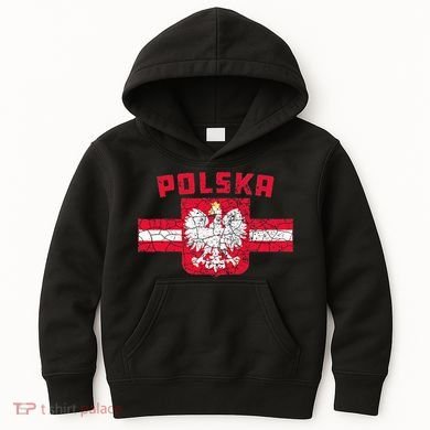 Polska Poland Flag Polish White Eagle Kids Hoodie