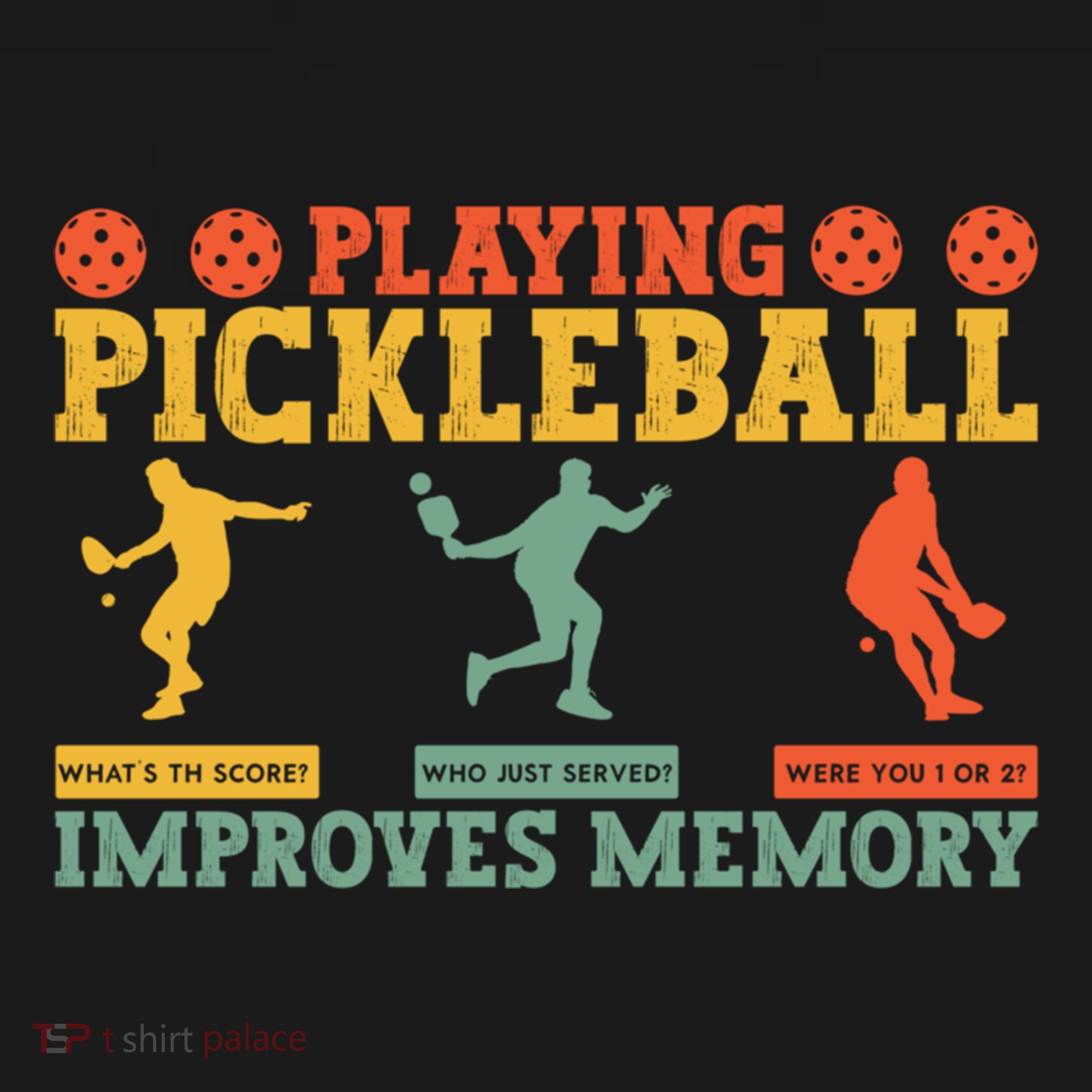Pickleball Player Funny Playing Pickleball Improves Memory Funny Gift Backpack