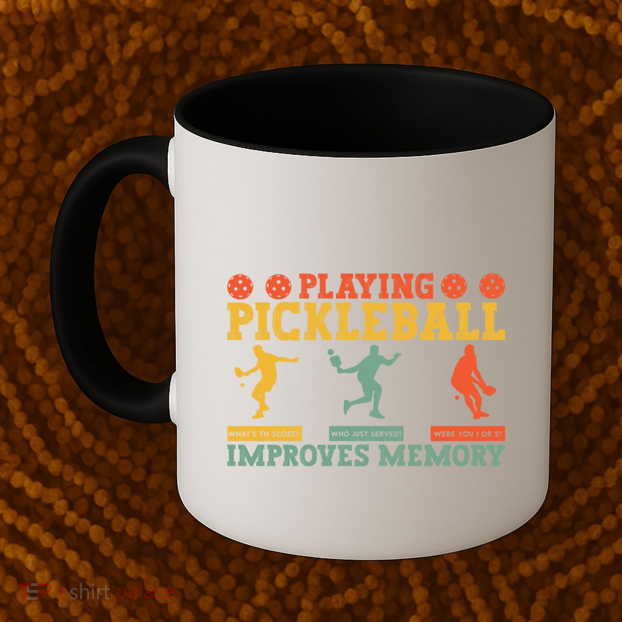 Pickleball Player Funny Playing Pickleball Improves Memory Funny Gift Coffee Mug