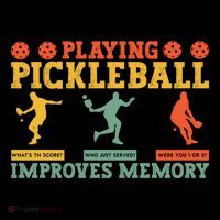 Pickleball Player Funny Playing Pickleball Improves Memory Funny Gift Women's Hoodie thumb 2