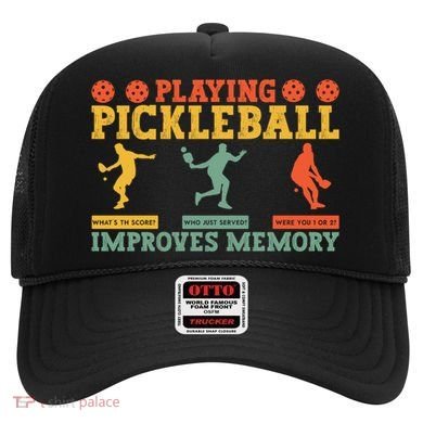 Pickleball Player Funny Playing Pickleball Improves Memory Funny Gift Hat