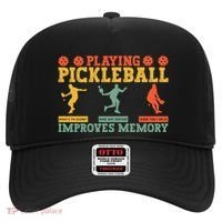 Pickleball Player Funny Playing Pickleball Improves Memory Funny Gift Hat thumb 0