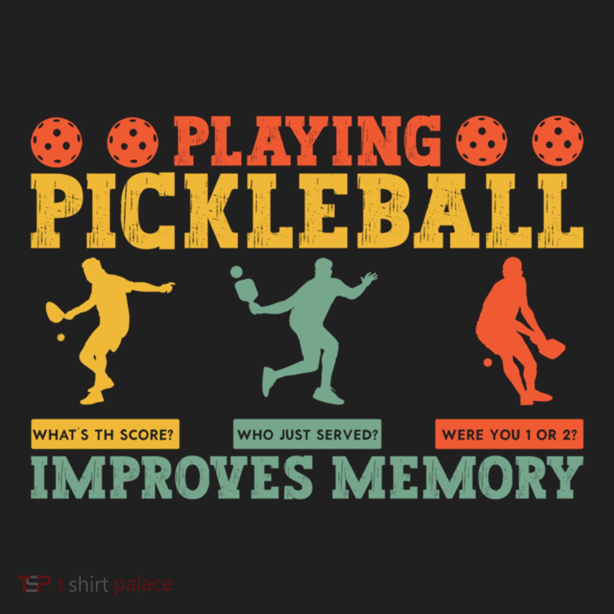 Pickleball Player Funny Playing Pickleball Improves Memory Funny Gift Hat