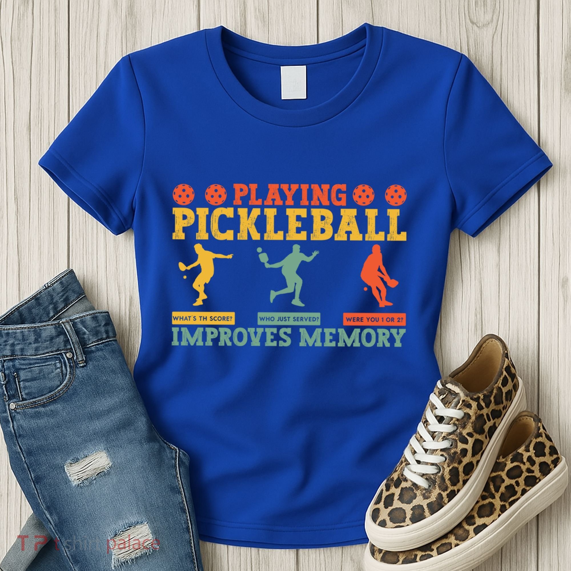 Pickleball Player Funny Playing Pickleball Improves Memory Funny Gift Women's T-Shirt