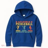 Pickleball Player Funny Playing Pickleball Improves Memory Funny Gift Kids Hoodie thumb 0
