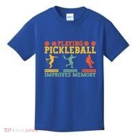 Pickleball Player Funny Playing Pickleball Improves Memory Funny Gift Kids T-Shirt thumb 0
