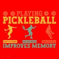 Pickleball Player Funny Playing Pickleball Improves Memory Funny Gift Santa Hat thumb 1