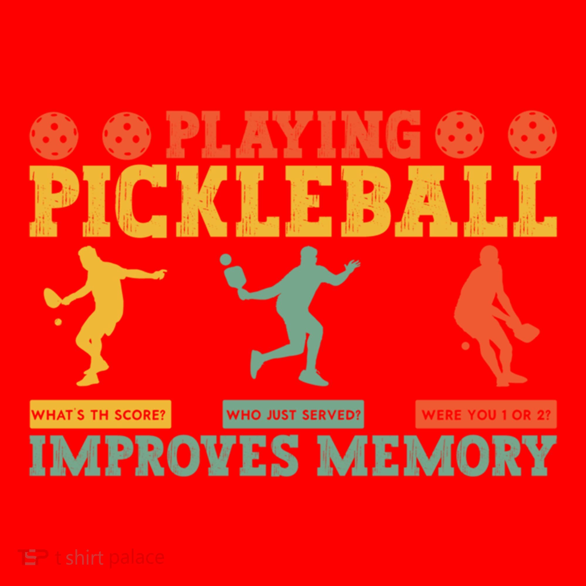 Pickleball Player Funny Playing Pickleball Improves Memory Funny Gift Santa Hat