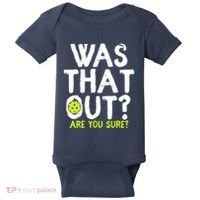 Pickleball Player Funny Sayings Baby Bodysuit thumb 0