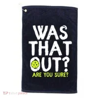 Pickleball Player Funny Sayings Golf Towel thumb 0