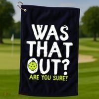 Pickleball Player Funny Sayings Golf Towel thumb 1