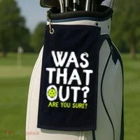 Pickleball Player Funny Sayings Golf Towel thumb 2