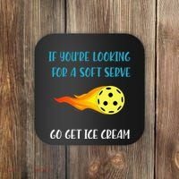 Pickelball Pun Funny Gift For Pickleball Lovers & Players Coaster thumb 0