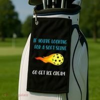 Pickelball Pun Funny Gift For Pickleball Lovers & Players Golf Towel thumb 2