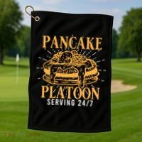 Pancake Platoon Football Line Great Gift Golf Towel thumb 1