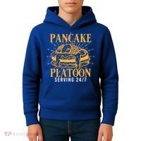 Pancake Platoon Football Line Great Gift Kids Hoodie thumb 4
