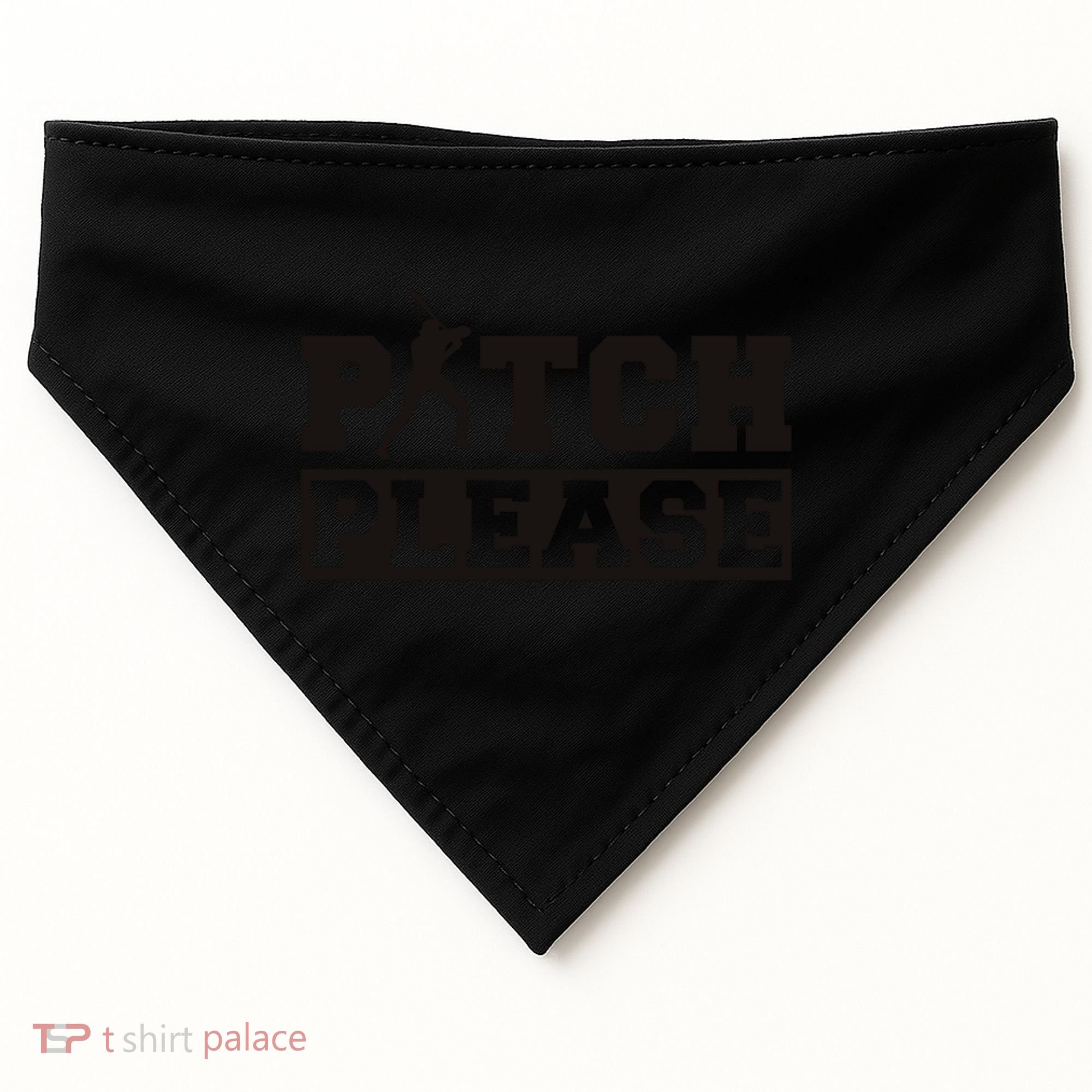 Pitch Please Funny Baseball USA-Made Doggie Bandana