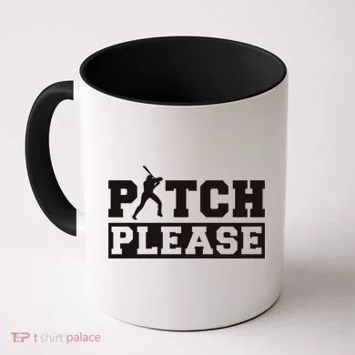 Pitch Please Funny Baseball Coffee Mug