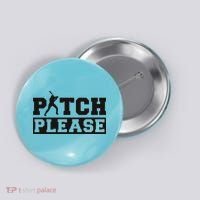 Pitch Please Funny Baseball Button thumb 0