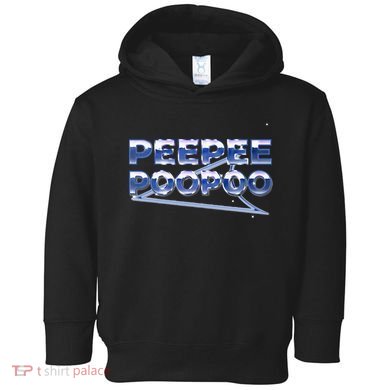 Peepee Poopoo Funny Retro Vaporwave Gaming Viral Text Humor Toddler Hoodie