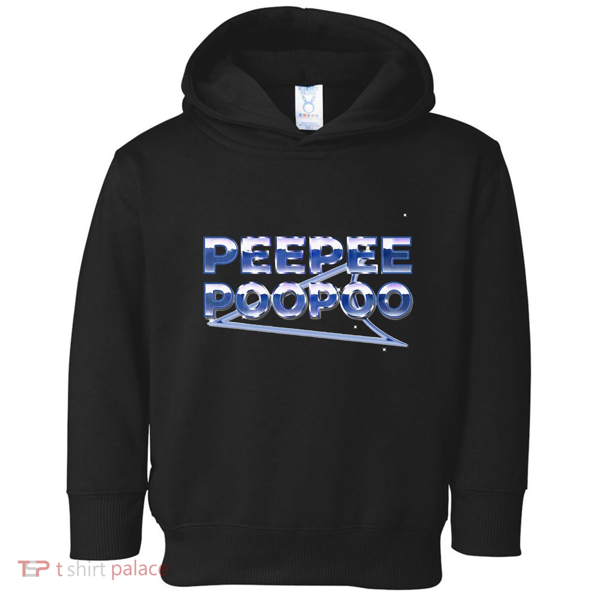 Peepee Poopoo Funny Retro Vaporwave Gaming Viral Text Humor Toddler Hoodie