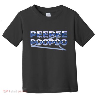 Peepee Poopoo Funny Retro Vaporwave Gaming Viral Text Humor Toddler T-Shirt