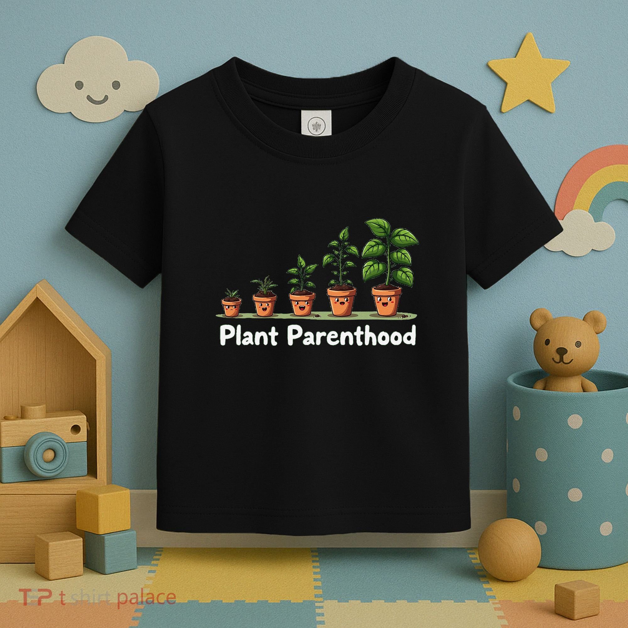 Plant Parenthood For Plant Moms & Dads Funny Cute Toddler T-Shirt