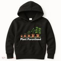 Plant Parenthood For Plant Moms & Dads Funny Cute Kids Hoodie thumb 0