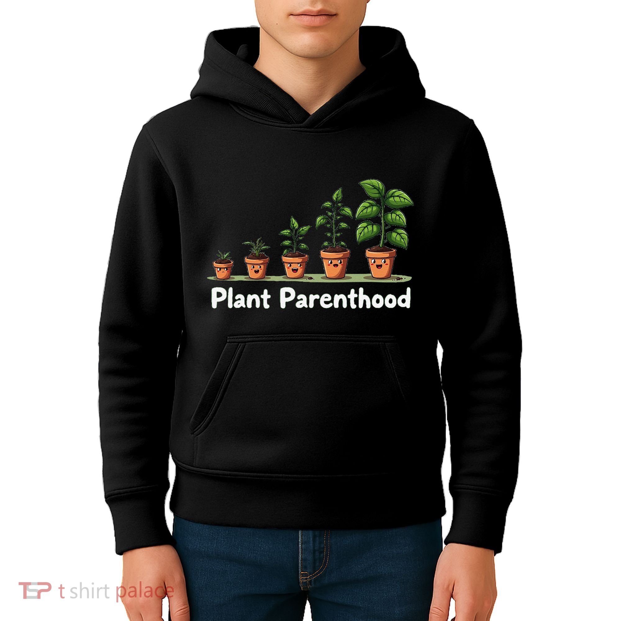 Plant Parenthood For Plant Moms & Dads Funny Cute Kids Hoodie