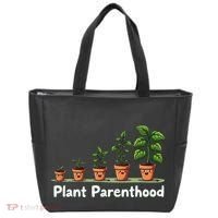 Plant Parenthood For Plant Moms & Dads Funny Cute Tote Bag thumb 0