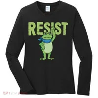 Portland Protest Frog Women's Long Sleeve Shirt thumb 0