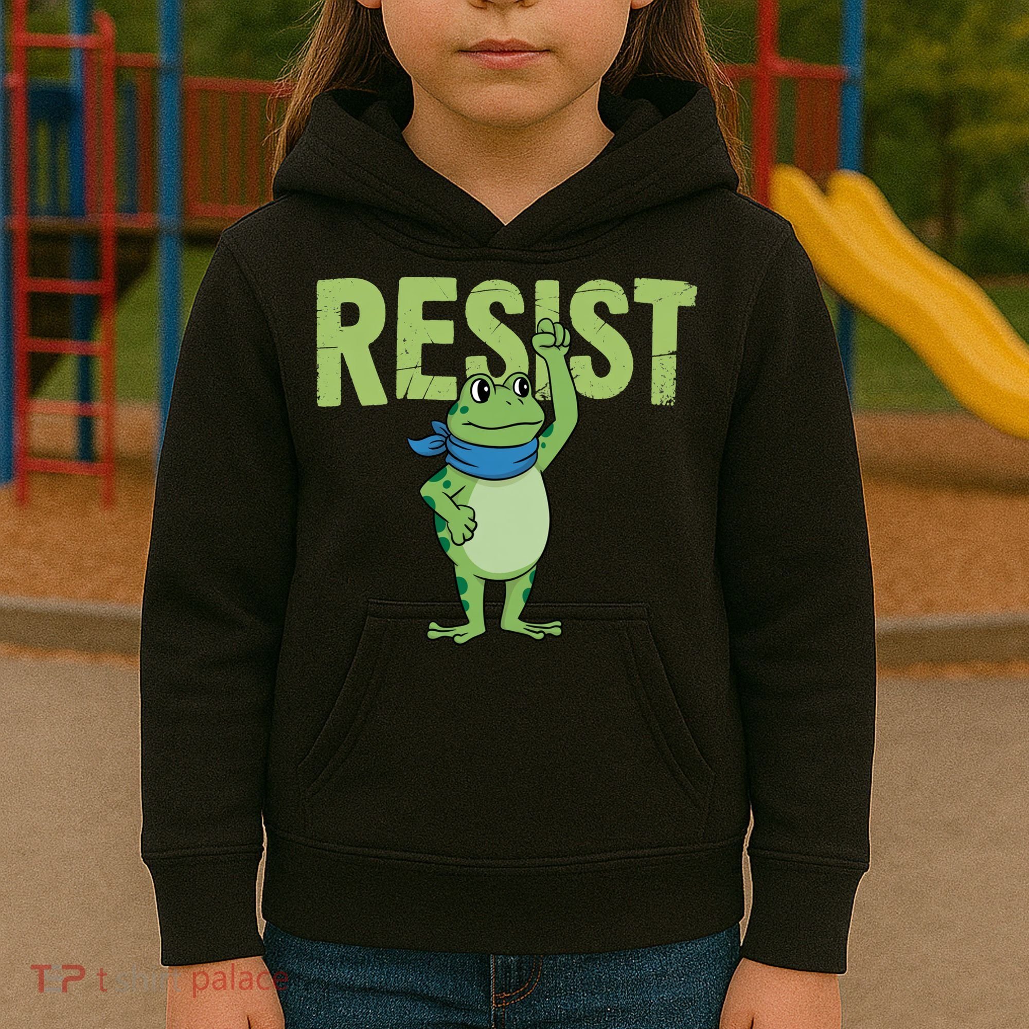 Portland Protest Frog Kids Hoodie