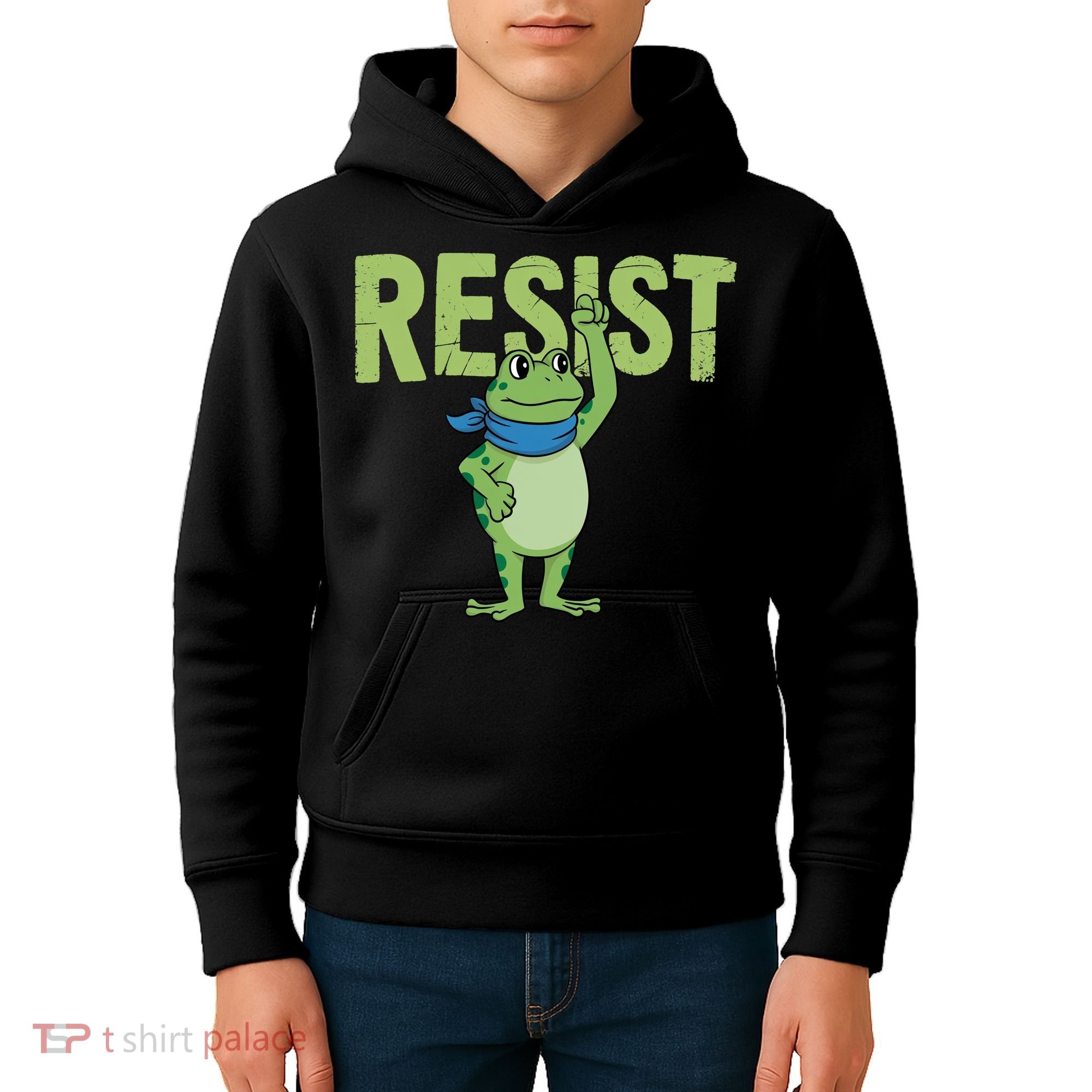 Portland Protest Frog Kids Hoodie