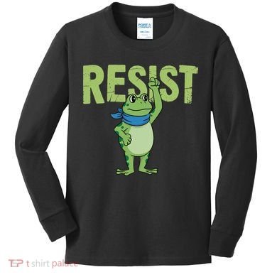 Portland Protest Frog Kids Long Sleeve Shirt