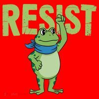 Portland Protest Frog Santa Hat thumb 1