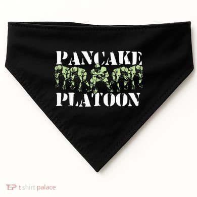 Pancake Platoon Funny Offensive Lineman Football OLine USA-Made Doggie Bandana
