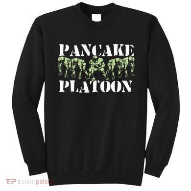 Pancake Platoon Funny Offensive Lineman Football OLine Sweatshirt