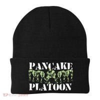 Pancake Platoon Funny Offensive Lineman Football OLine Beanie thumb 0