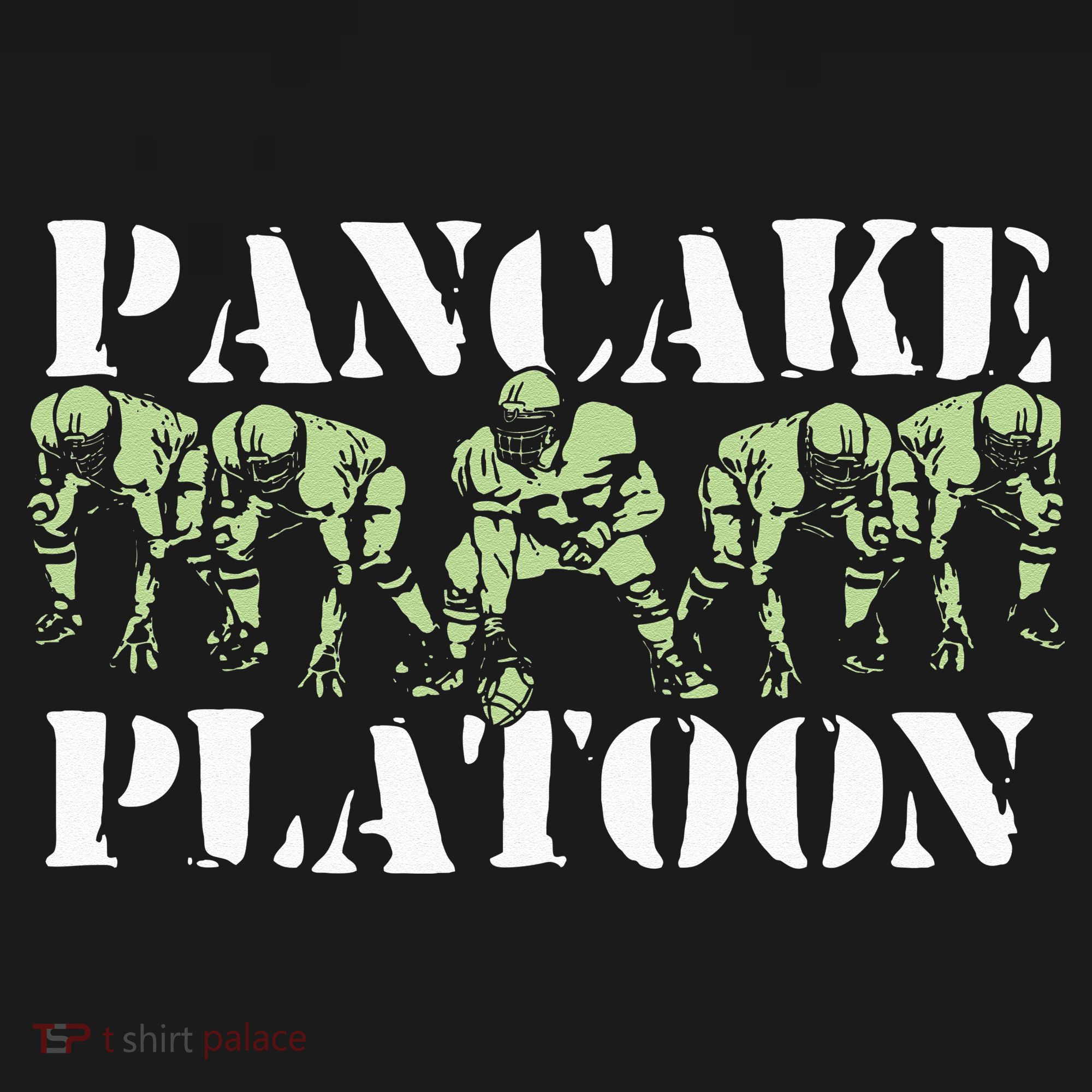 Pancake Platoon Funny Offensive Lineman Football OLine Coaster