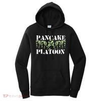 Pancake Platoon Funny Offensive Lineman Football OLine Women's Hoodie thumb 0