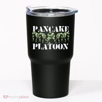 Pancake Platoon Funny Offensive Lineman Football OLine Tumbler thumb 0