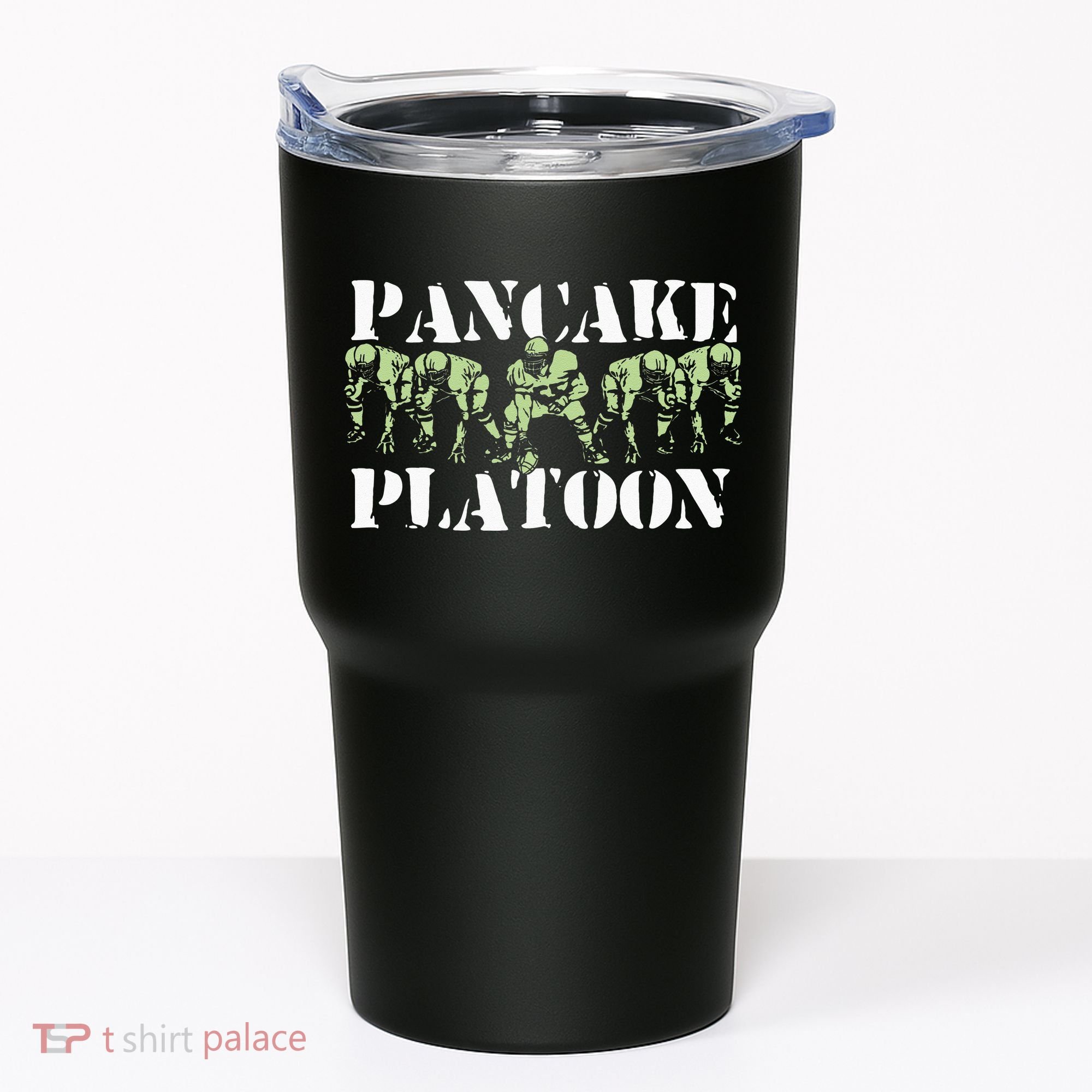 Pancake Platoon Funny Offensive Lineman Football OLine Tumbler