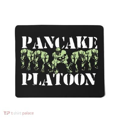 Pancake Platoon Funny Offensive Lineman Football OLine Mousepad