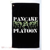 Pancake Platoon Funny Offensive Lineman Football OLine Golf Towel thumb 0