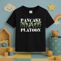 Pancake Platoon Funny Offensive Lineman Football OLine Toddler T-Shirt thumb 3